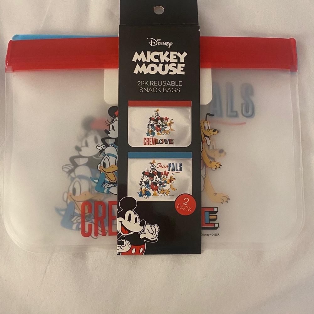 Mickey and crew  Reusable Snack Bags - New
